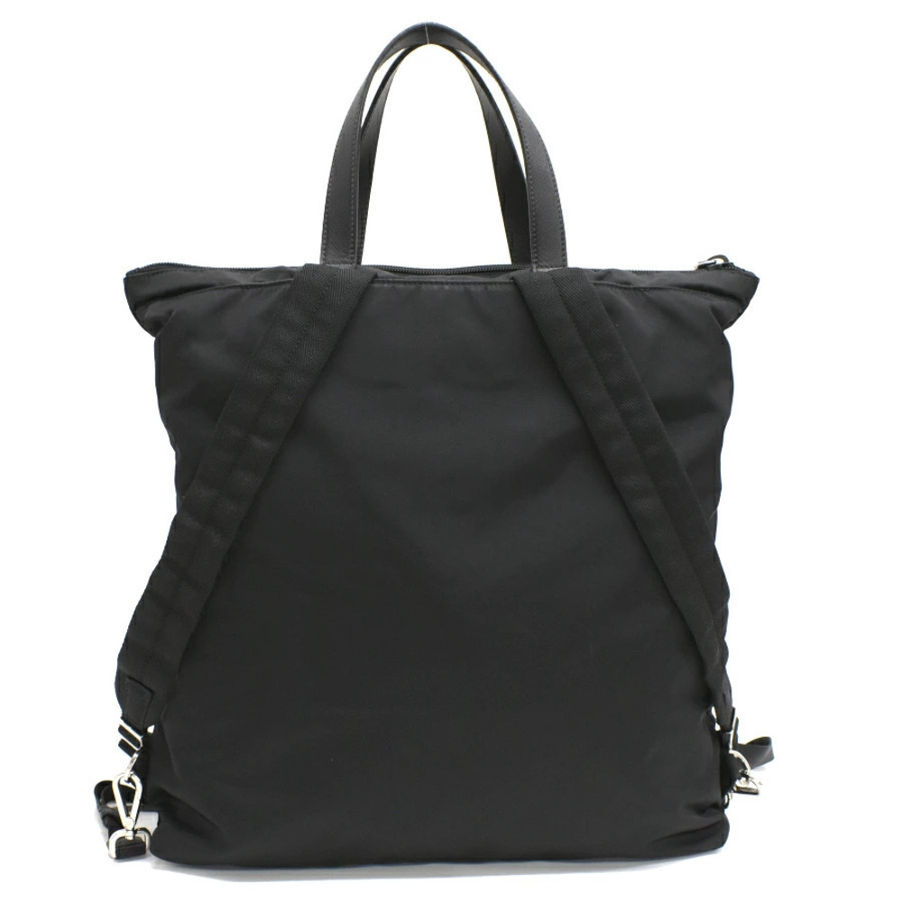 Prada Re Backpack Rucksack Black Triangle Plate - Picture 3 of 8
